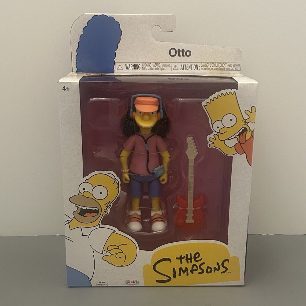 The Simpsons Otto Guitar Action Figurine 5 Inch Jakks Pacific NEW